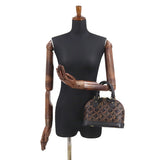Louis Vuitton Monogram Eclipse Alma BB Hand Bag Brown Black Sequin