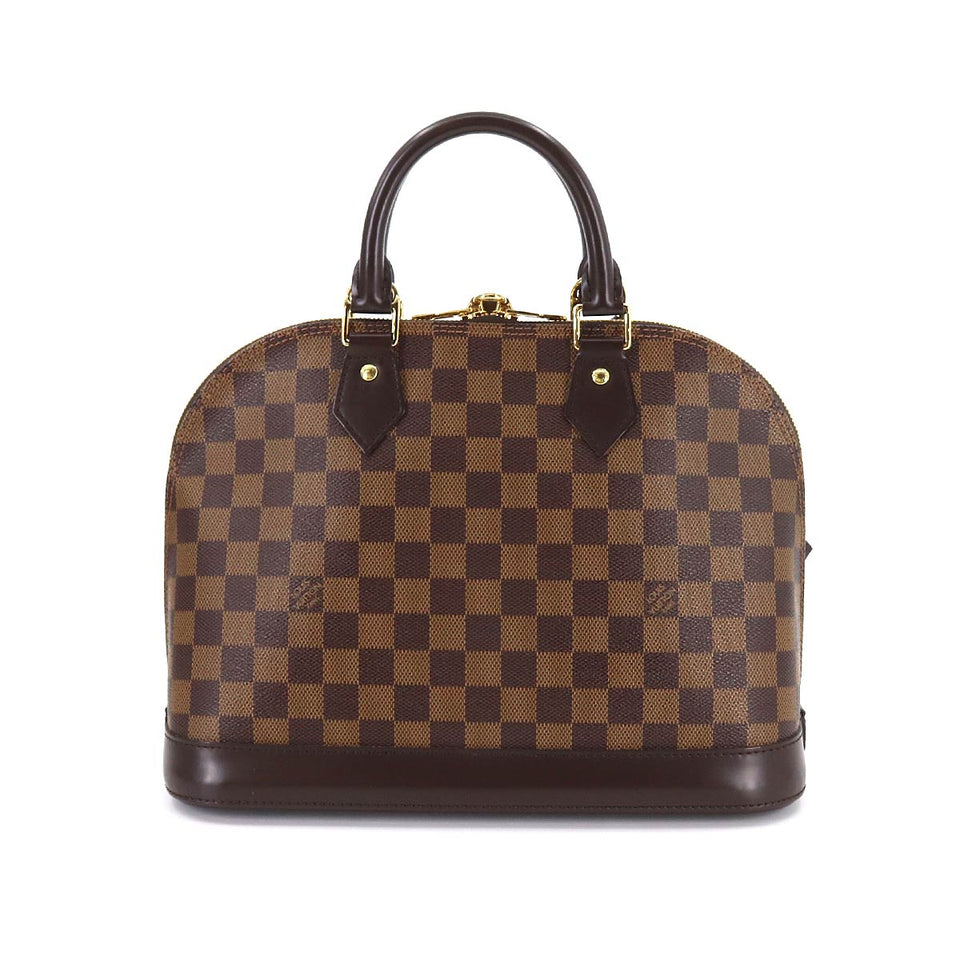 Louis Vuitton Damier Alma PM Hand Bag Ebene Brown