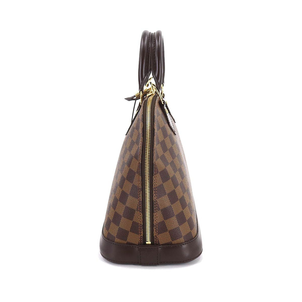 Louis Vuitton Damier Alma PM Hand Bag Ebene Brown
