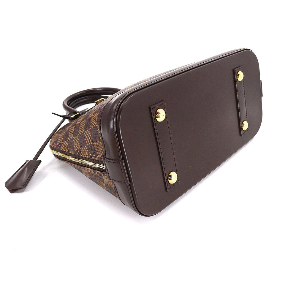 Louis Vuitton Damier Alma PM Hand Bag Ebene Brown
