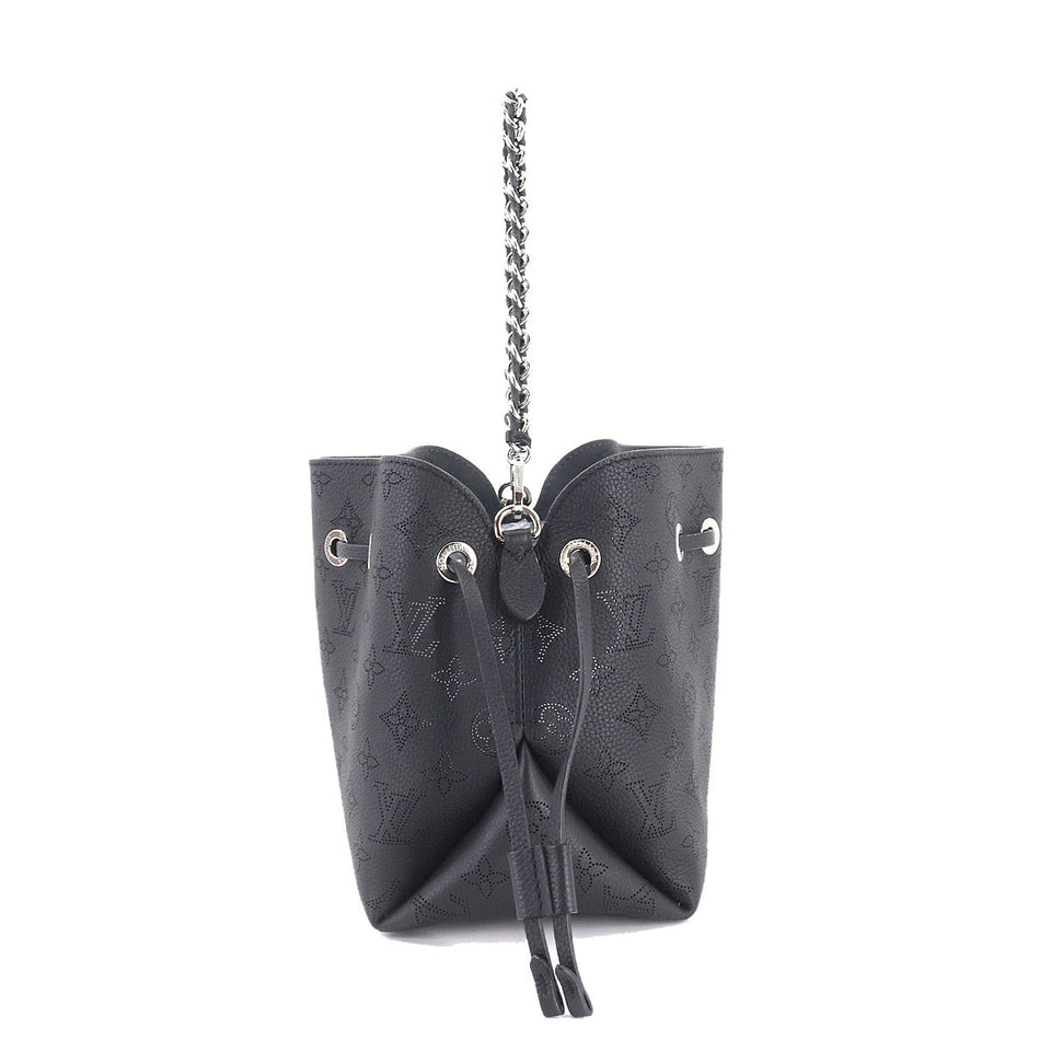 Louis Vuitton Mahina Bella 2way Shoulder Hand Bag Leather Noir