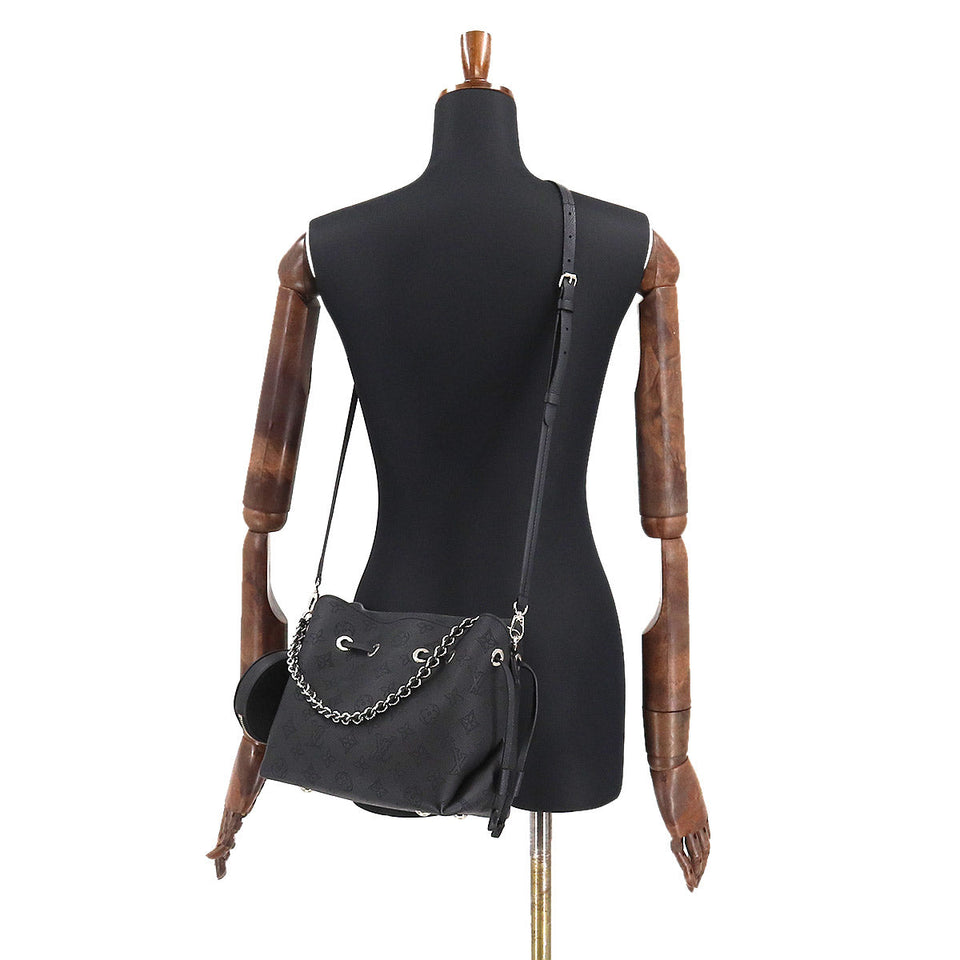 Louis Vuitton Mahina Bella 2way Shoulder Hand Bag Leather Noir