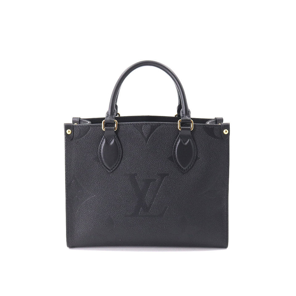 Louis Vuitton Monogram Emplant Onthego PM 2way Tote Bag Noir