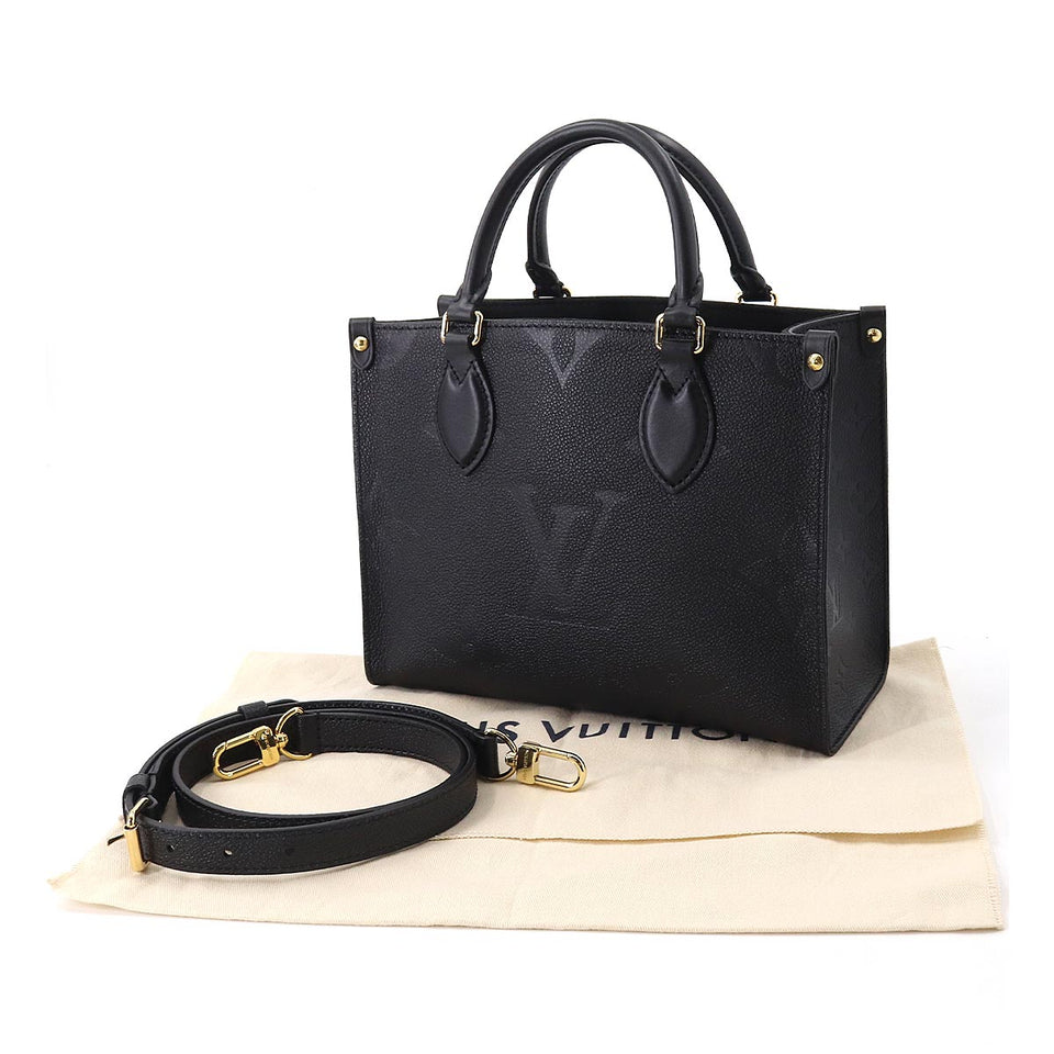 Louis Vuitton Monogram Emplant Onthego PM 2way Tote Bag Noir