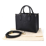 Louis Vuitton Monogram Emplant Onthego PM 2way Tote Bag Noir