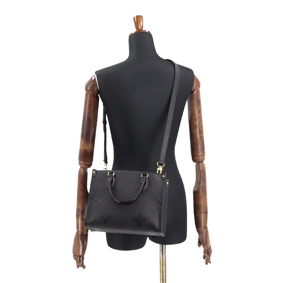 Louis Vuitton Monogram Emplant Onthego PM 2way Tote Bag Noir