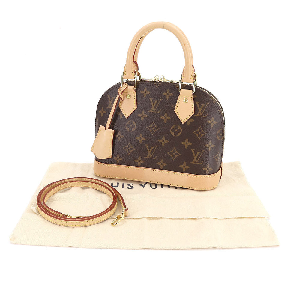 Louis Vuitton Monogram Alma BB 2way Shoulder Bag Brown