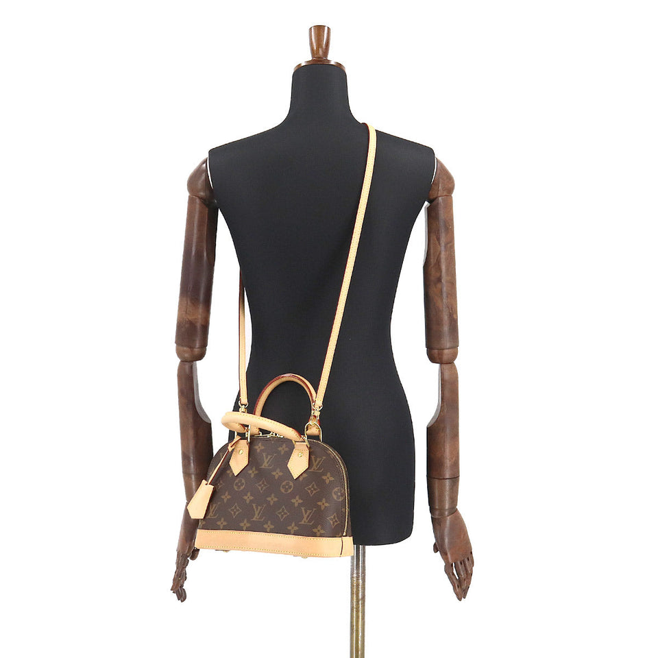 Louis Vuitton Monogram Alma BB 2way Shoulder Bag Brown