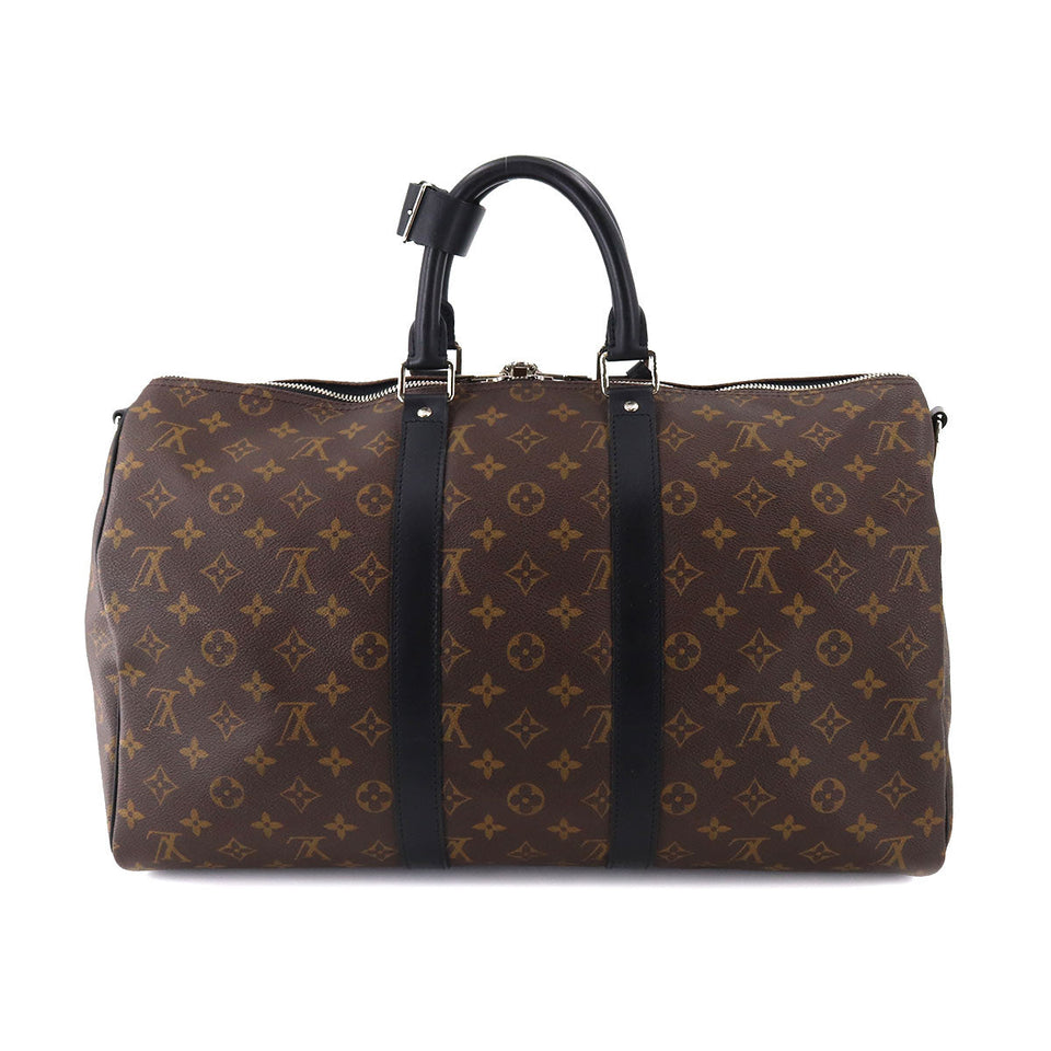 Louis Vuitton Monogram Macassar Keepall Bandouliere 45 Shoulder Bag