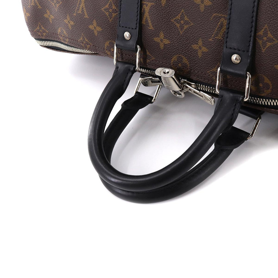 Louis Vuitton Monogram Macassar Keepall Bandouliere 45 Shoulder Bag