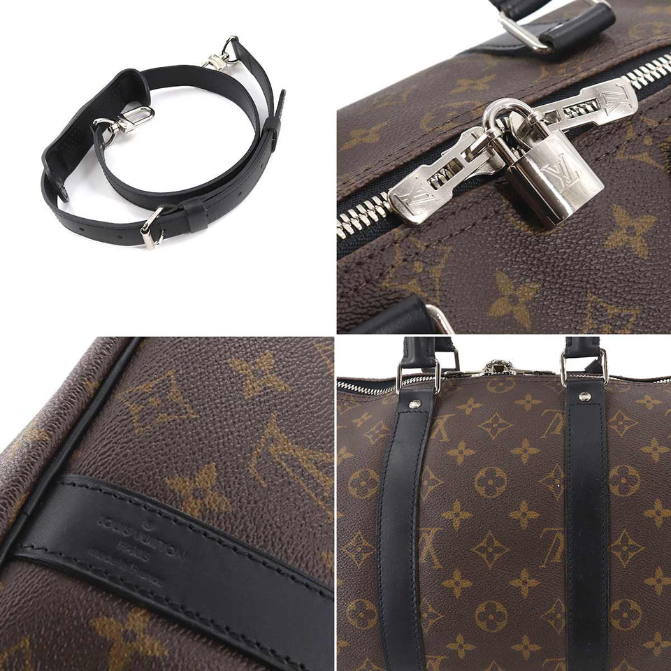 Louis Vuitton Monogram Macassar Keepall Bandouliere 45 Shoulder Bag