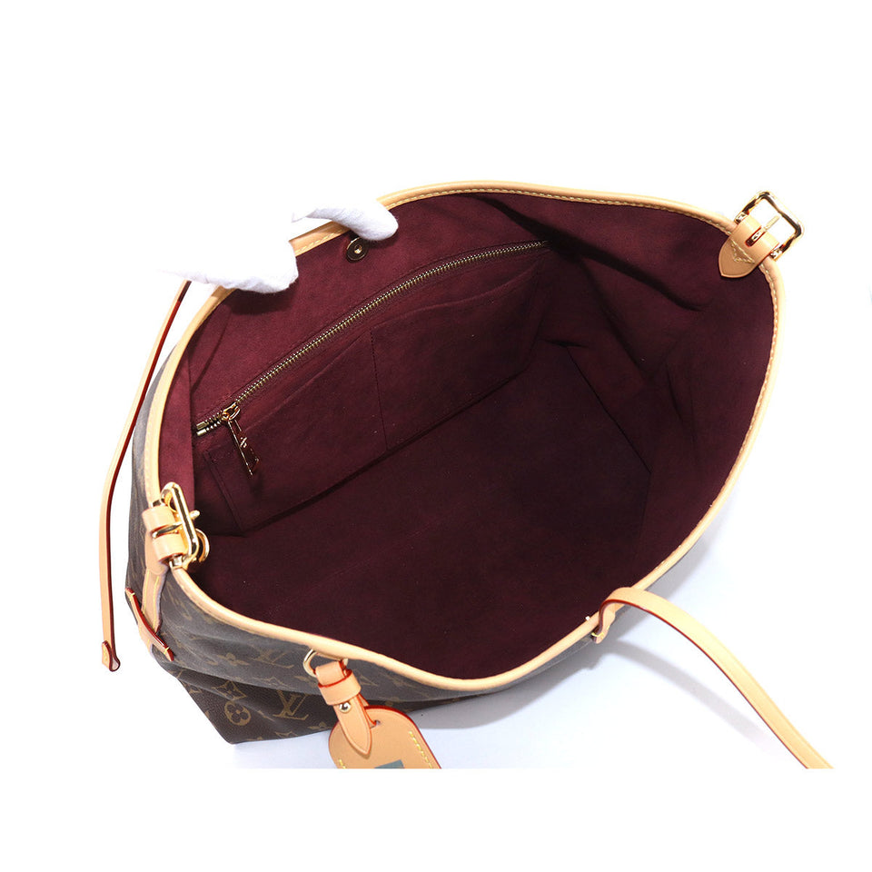 Louis Vuitton Monogram Carryall NM MM Shoulder Bag Brown