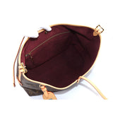 Louis Vuitton Monogram Carryall NM MM Shoulder Bag Brown