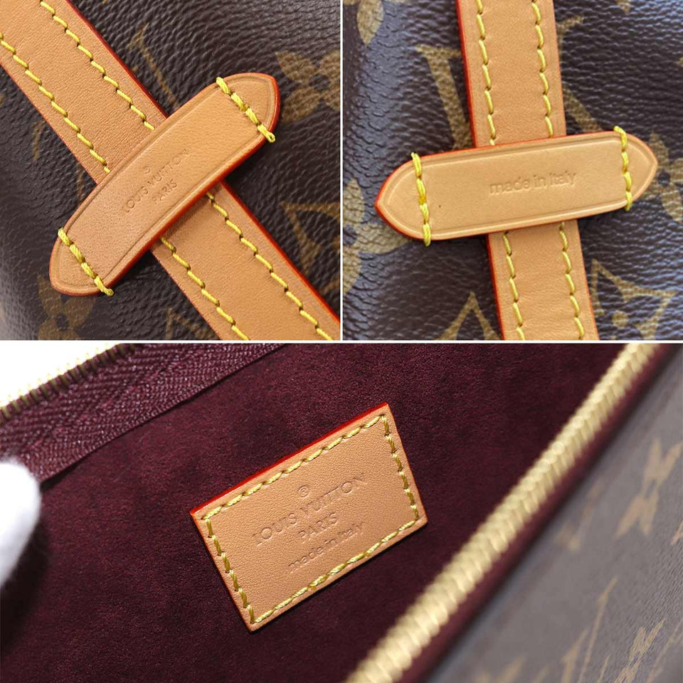 Louis Vuitton Monogram Carryall NM MM Shoulder Bag Brown