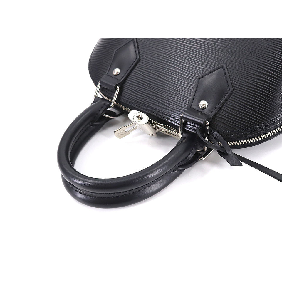 Louis Vuitton Epi Alma BB 2Way Hand Shoulder Bag Leather Noir
