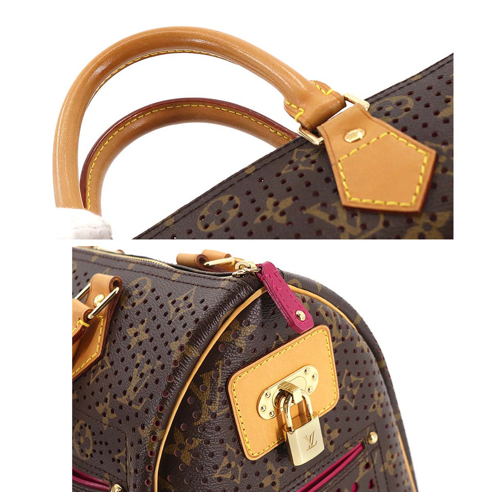 Louis Vuitton Monogram Perfo Speedy 30 Hand Bag Brown