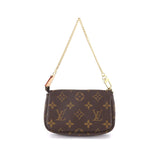 Louis Vuitton Monogram Mini Pochette Accessoires Hand Bag Chain
