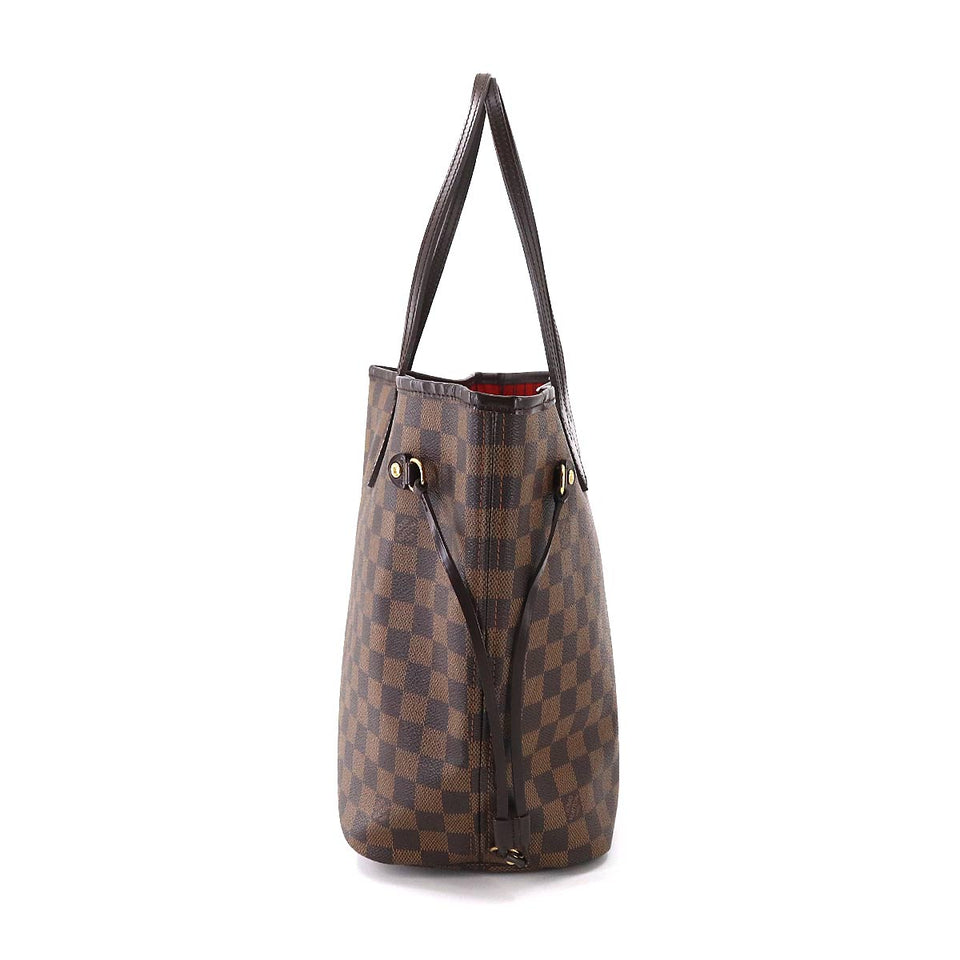 Louis Vuitton Damier Neverfull MM Tote Bag Ebene Cerise Brown
