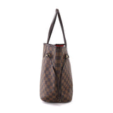 Louis Vuitton Damier Neverfull MM Tote Bag Ebene Cerise Brown