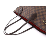 Louis Vuitton Damier Neverfull MM Tote Bag Ebene Cerise Brown