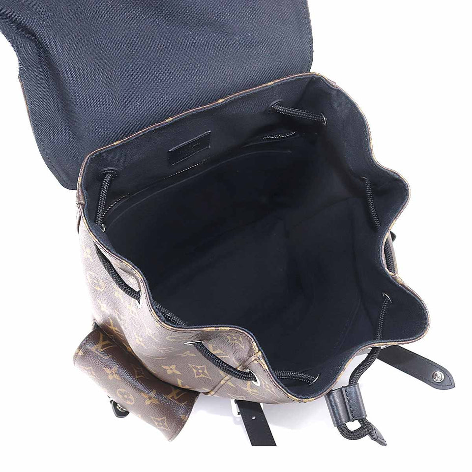 Louis Vuitton Monogram Macassar Christopher PM Backpack Rucksack Brown Noir