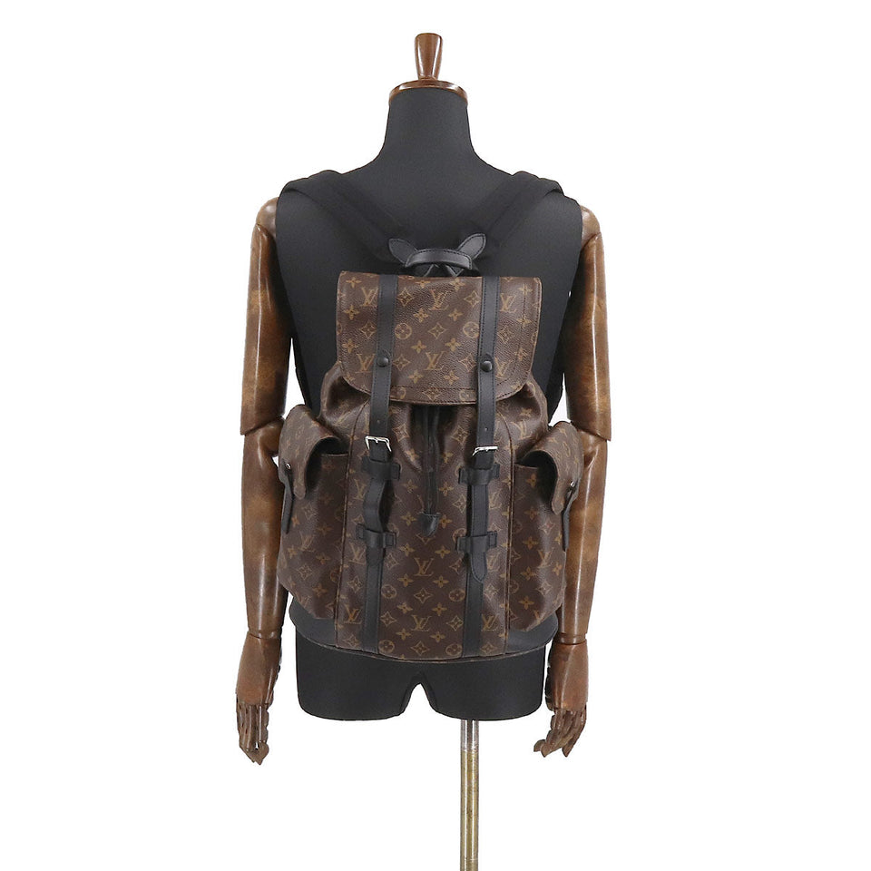 Louis Vuitton Monogram Macassar Christopher PM Backpack Rucksack Brown Noir