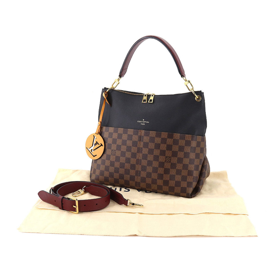 Louis Vuitton Damier Maida Hobo 2way Shoulder Bag Ebene Noir