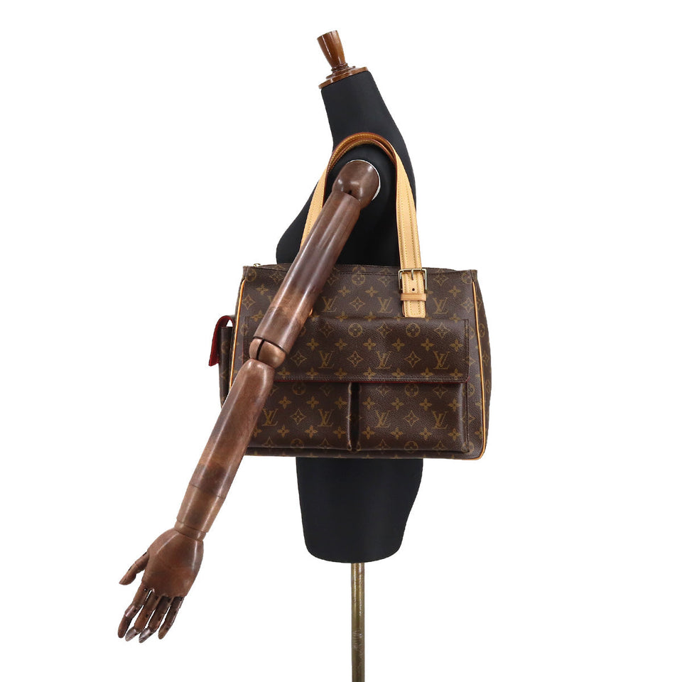 Louis Vuitton Multipli Cite Monogram Canvas Shoulder Bag Brown