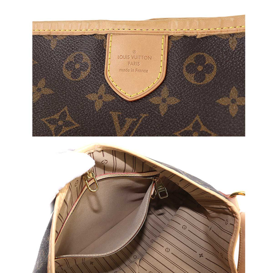 Louis Vuitton Monogram Delightful PM Shoulder Bag Brown Beige