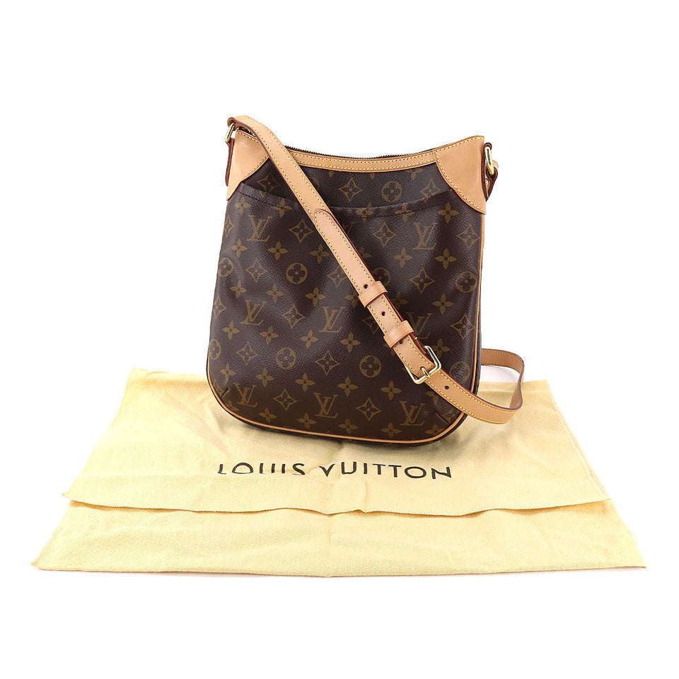 Louis Vuitton Monogram Odeon PM Shoulder Bag Brown