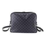 Louis Vuitton Damier Graphite Io Shoulder Bag Black Gray