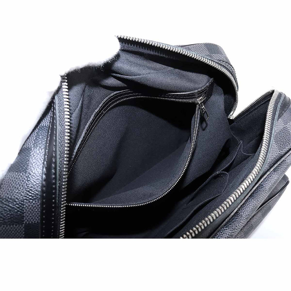 Louis Vuitton Damier Graphite Io Shoulder Bag Black Gray