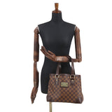Louis Vuitton Damier Hampstead PM Tote Bag Ebene Gold Hardware