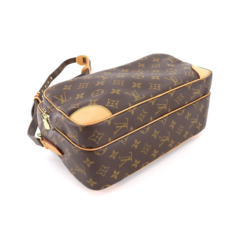 Louis Vuitton Monogram Nile Shoulder Bag Brown Gold Hardware
