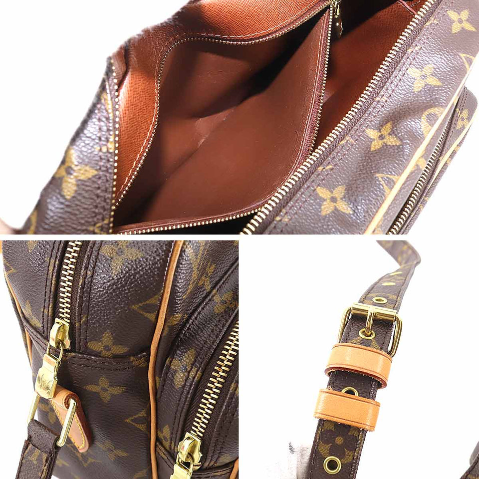 Louis Vuitton Monogram Nile Shoulder Bag Brown Gold Hardware