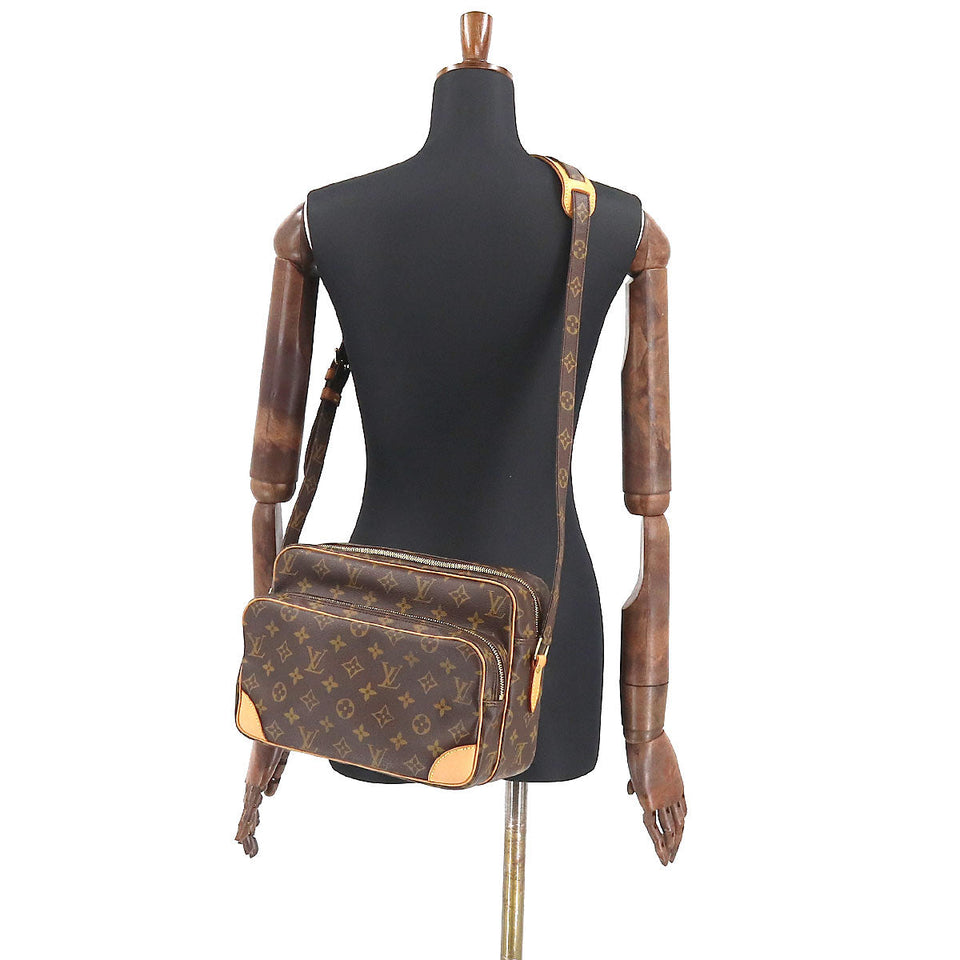 Louis Vuitton Monogram Nile Shoulder Bag Brown Gold Hardware