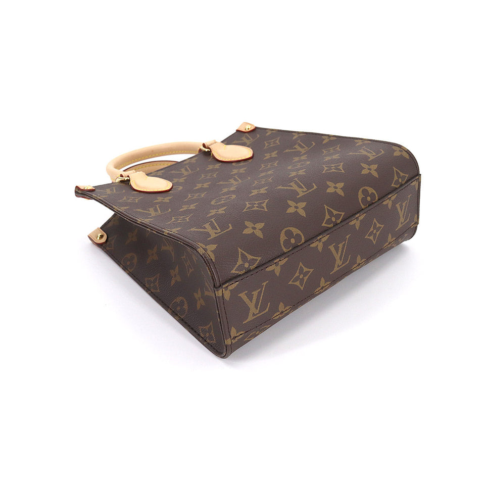 Louis Vuitton Monogram Sac Plat BB 2way Shoulder Bag Brown