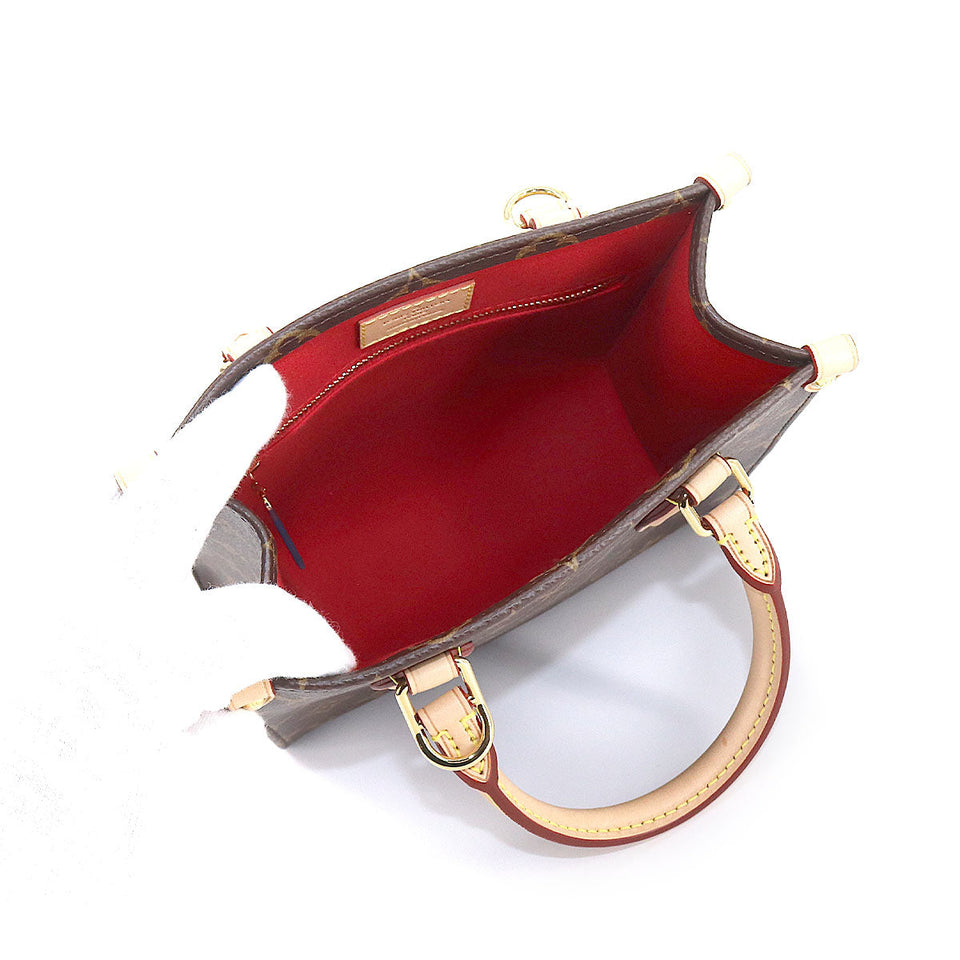 Louis Vuitton Monogram Sac Plat BB 2way Shoulder Bag Brown