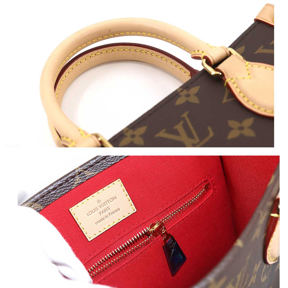 Louis Vuitton Monogram Sac Plat BB 2way Shoulder Bag Brown