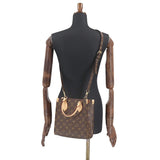 Louis Vuitton Monogram Sac Plat BB 2way Shoulder Bag Brown