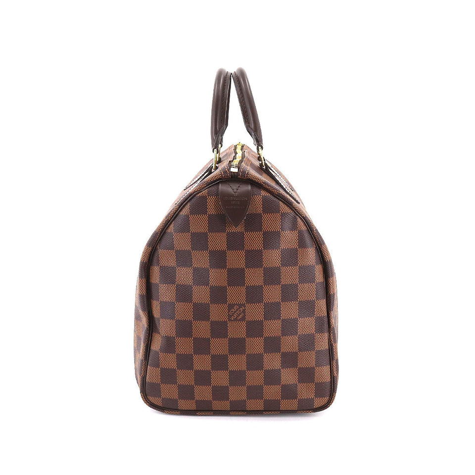 Louis Vuitton Damier Speedy 35 Hand Bag Ebene Brown