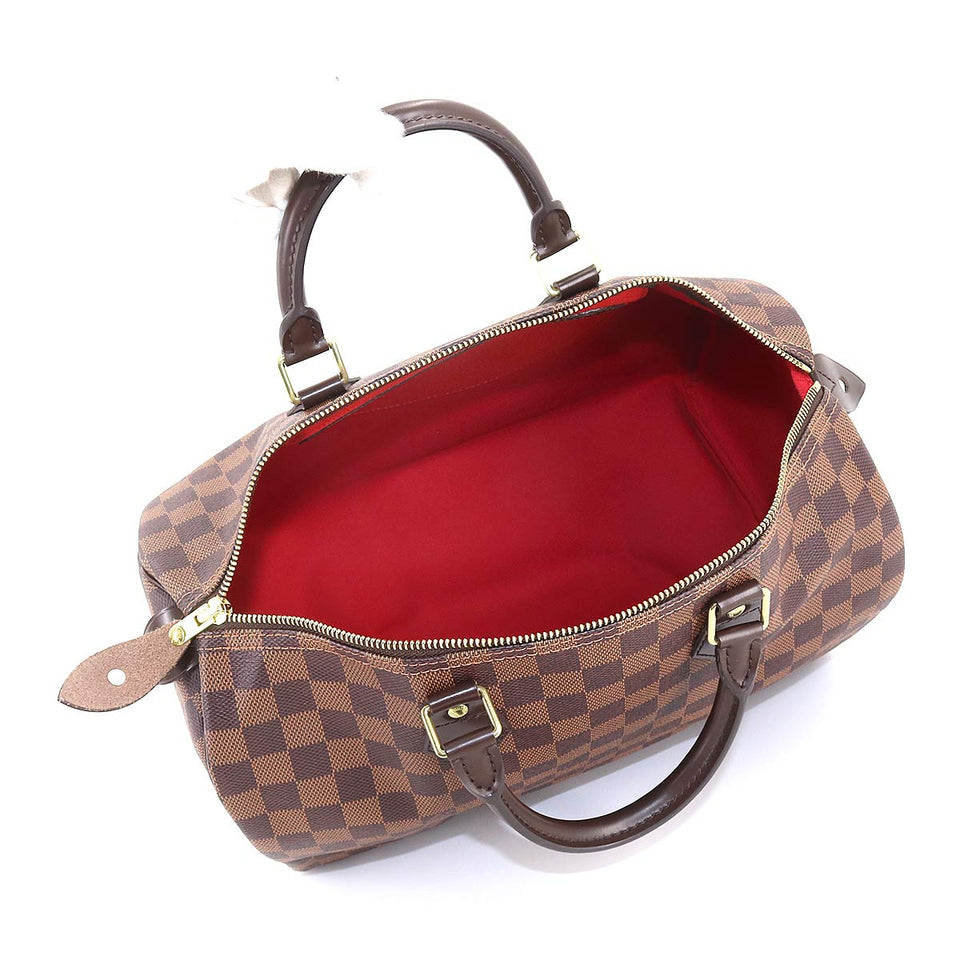 Louis Vuitton Damier Speedy 35 Hand Bag Ebene Brown