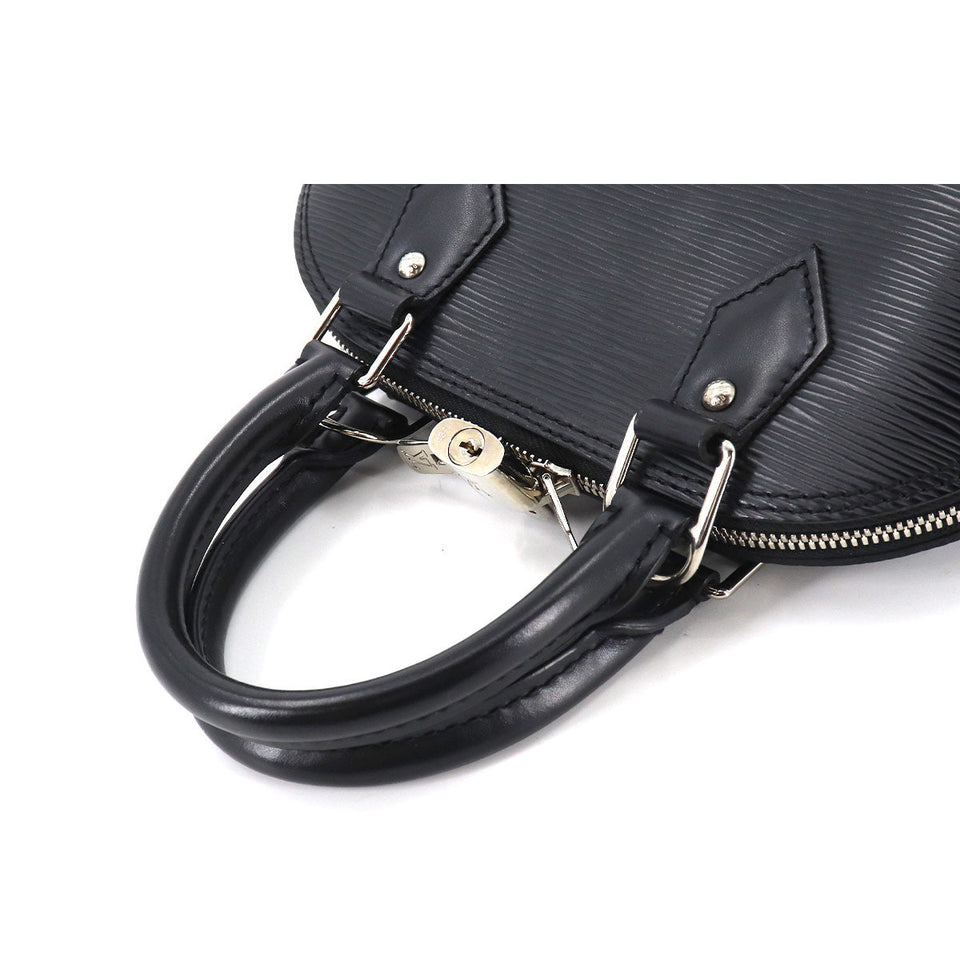 Louis Vuitton Epi Alma BB 2way Hand Shoulder Bag Leather Noir