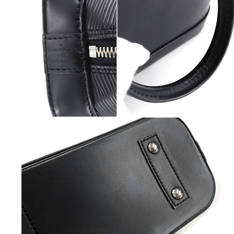 Louis Vuitton Epi Alma BB 2way Hand Shoulder Bag Leather Noir