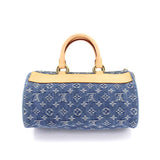 Louis Vuitton Monogram Denim Neo Speedy Hand Bag Canvas Leather Blue
