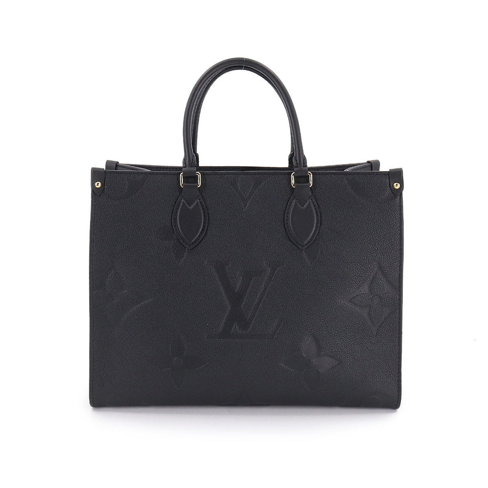 Louis Vuitton Monogram Implant Onthego MM 2way Tote Bag Noir
