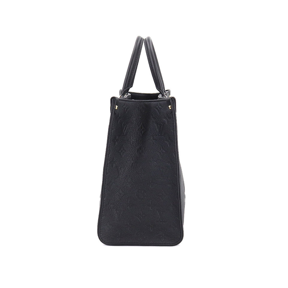 Louis Vuitton Monogram Implant Onthego MM 2way Tote Bag Noir