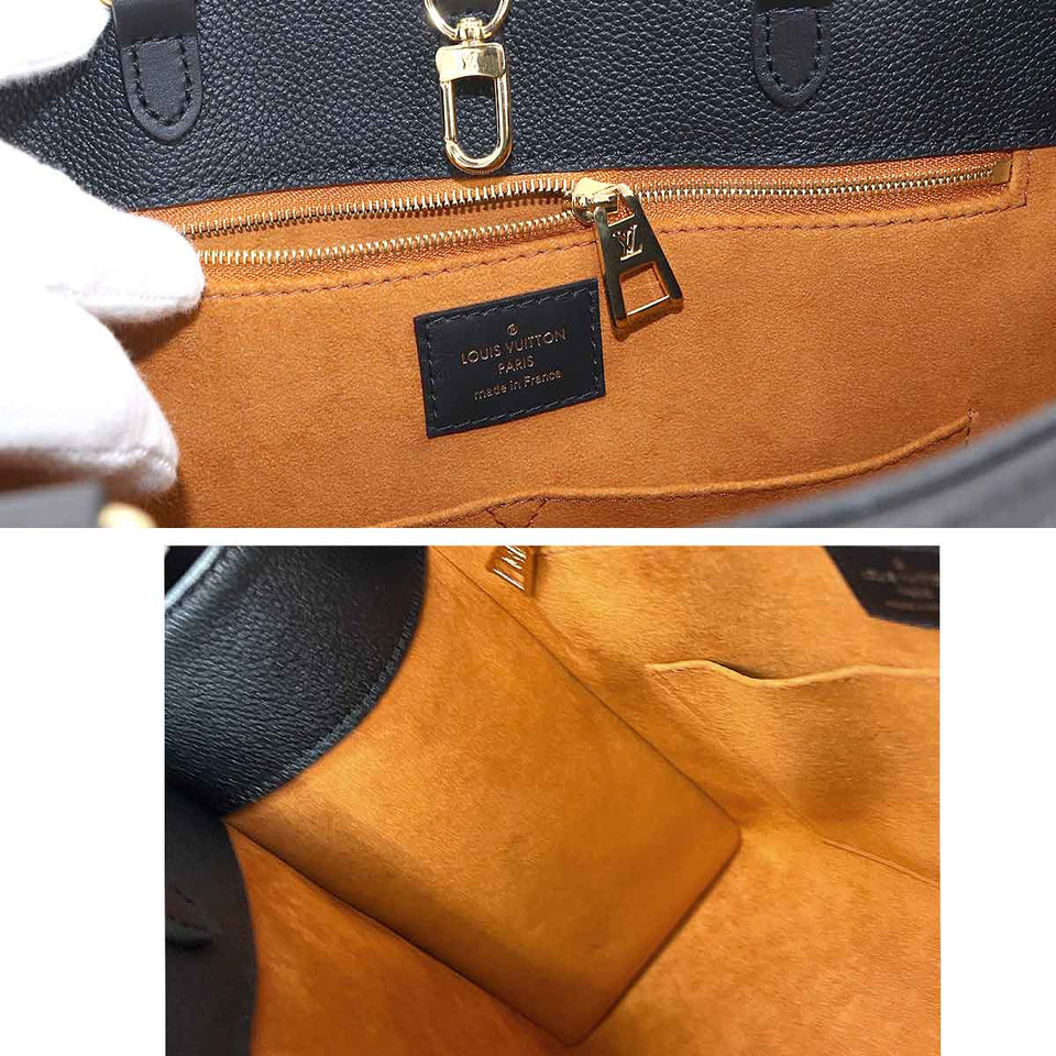Louis Vuitton Monogram Implant Onthego MM 2way Tote Bag Noir