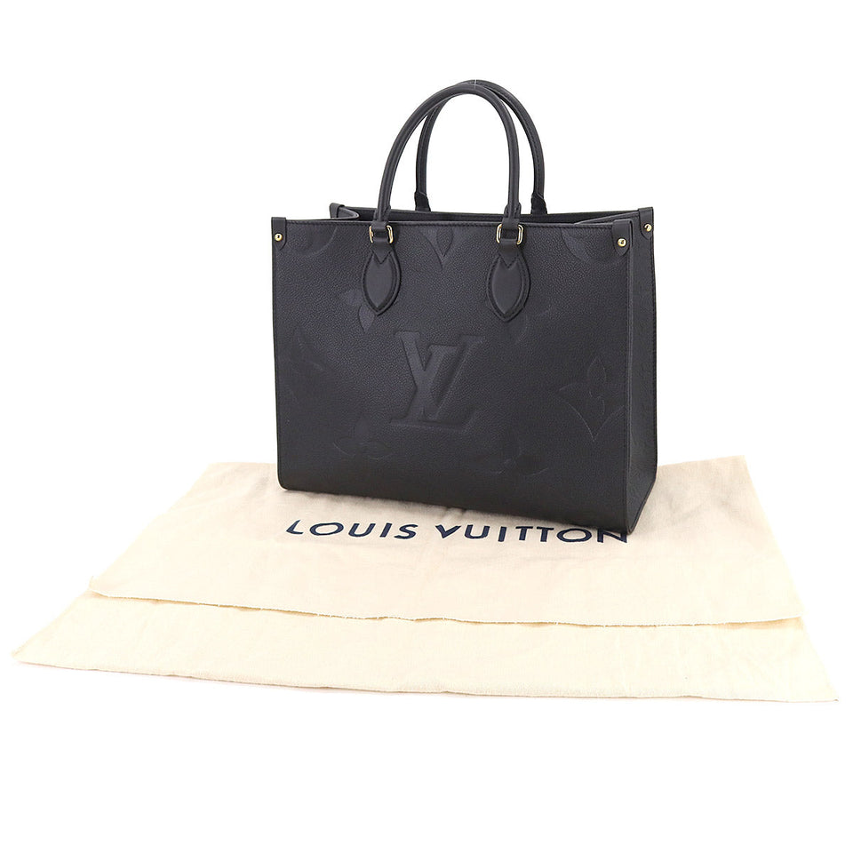 Louis Vuitton Monogram Implant Onthego MM 2way Tote Bag Noir