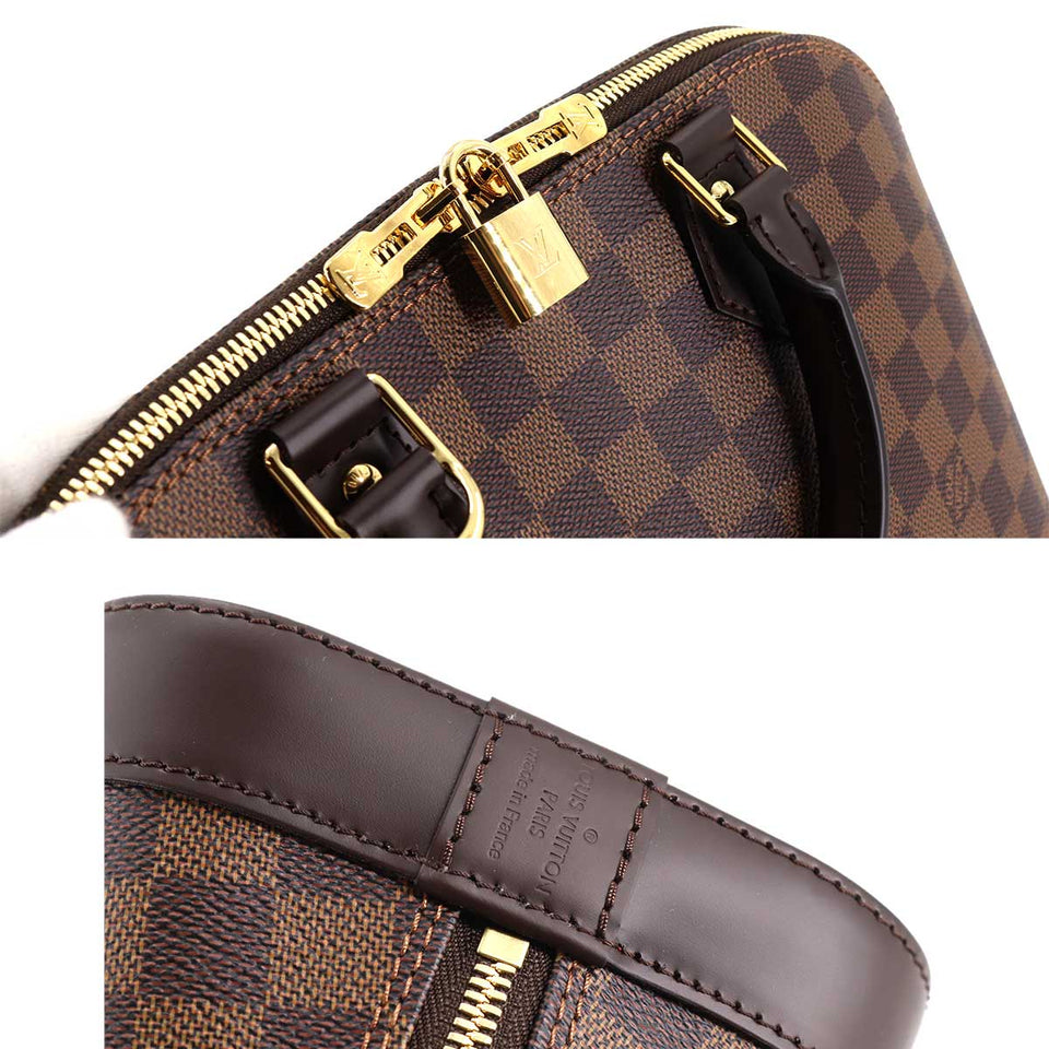 Louis Vuitton Damier Alma PM Hand Bag Ebene Brown